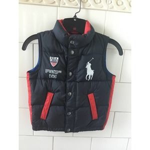 Polo Ralph Lauren Jackets Coats Polo Ralph Lauren Boys Down Puffer Vest Usa Big Pony Winter Iii Event Sz 5 Poshmark